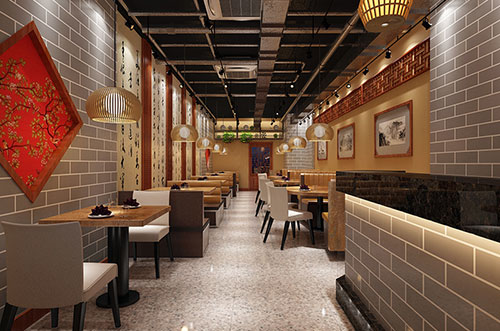 宜宾传统中式餐厅餐馆装修设计效果图