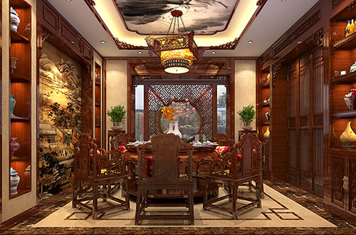 宜宾温馨雅致的古典中式家庭装修设计效果图