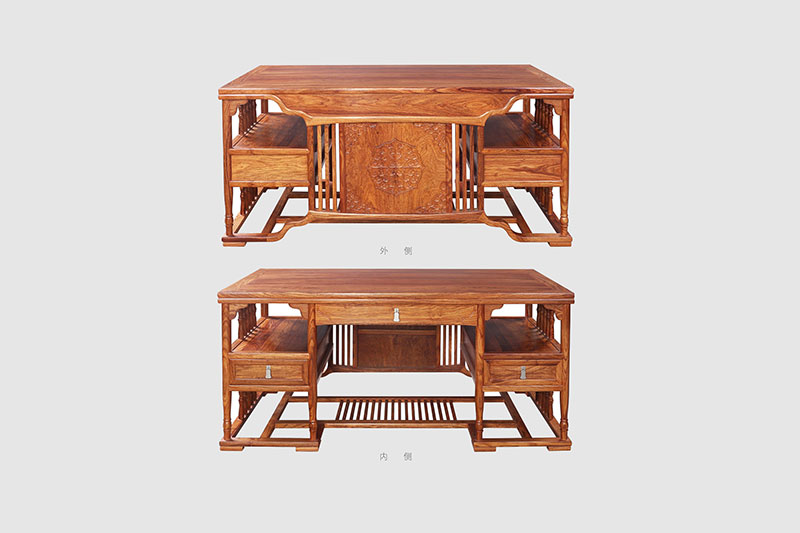宜宾中式家居装饰书房桌椅组合家具效果图