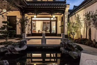 宜宾现代中式别墅的庭院设计如此美丽